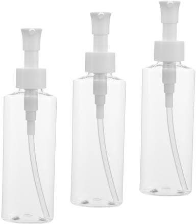 VALICLUD 3stücke Transparente Lotion Flaschen Mit Pumpe Nachfüllbar Spender Für Öl Transparent Lotion Flasche Pumpe Spender Flasche Flaches Design Leicht Zu Transportieren Präzise