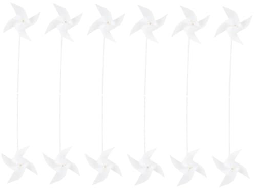 YARNOW Molinos De Viento para Juguetes para Molinillos De Viento Molinetes De Jardín Juguetes para Molino De Viento De Mano Papel 12 Piezas x 4