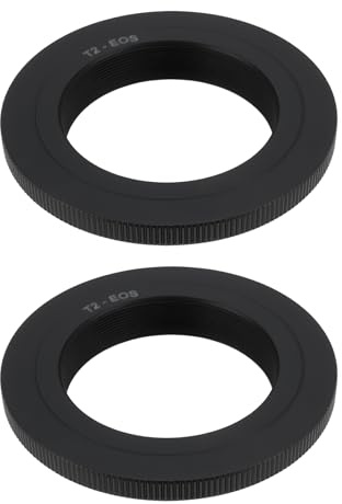Create idea Adattatore Per Obiettivo T/T2 Da 2 Pezzi Compatibile Con Canon EOS EF DSLR 760D/50D/600D/1100D Obiettivi
