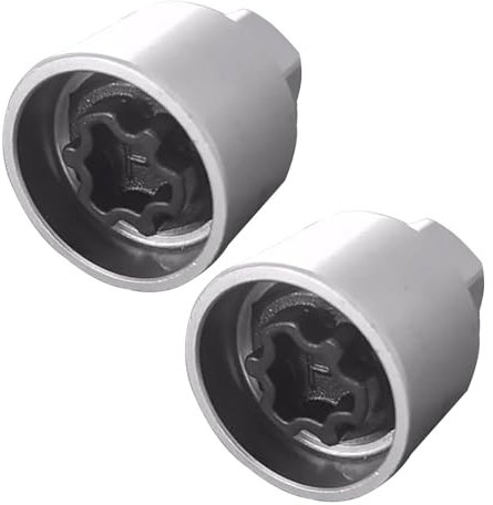 Montesy Confezione da 2 chiavi a bussola di sicurezza professionali da 17 mm, in acciaio, antifurto, chiave per dadi delle ruote, per veicoli