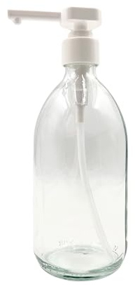 Devitre 1 Seifenspender 500 ml aus Glas klar Pumpspender auch für Lebensmittel