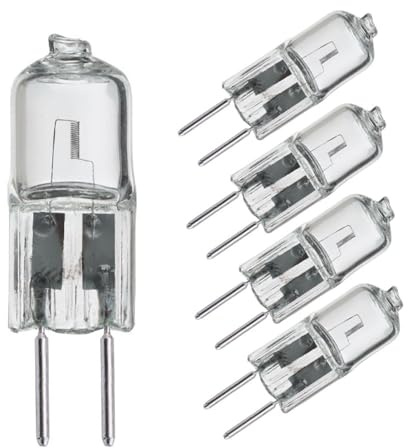 JZLBBC 5PCS GY6.35 Bulb 20W 12V ACDC G6.35 50W Halogen Light Bulb Dimmable Single Ended Capsule Light Bulbs GY6.35/G6.35 Bi-pin Base Warm White 20W