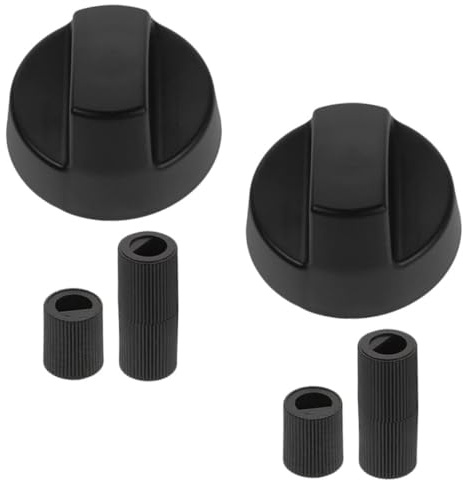 Toyvian Boutons de Remplacement Universels Contrôle Précis 1 Set avec Adaptateurs en Plastique Noir pour Cuisinière à Gaz pour Four et Plaque de Cuisson