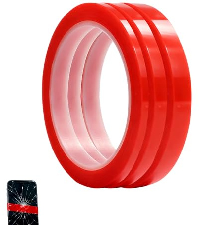 3 PCS Clear Double Sided Tapes (3mm, 6mm, 9mm), Thin Double Sided Tape, Strong Sticky Self-Adhesive Tape for Crafting, Heat-Resistant and Waterproof, 5m Long Rolls for Home, Office, and DIY Projects