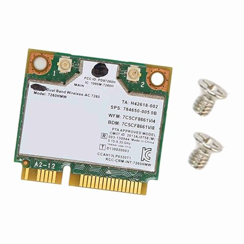 Irfora Carte Réseau WiFi Double Bande 1200 Mbps 867 Mbps 5 GHz, 300 2,4 GHz BT4.0 Transmission Stable pour Ordinateur Portable de Bureau Minihost Carte de Contrôle Industrielle
