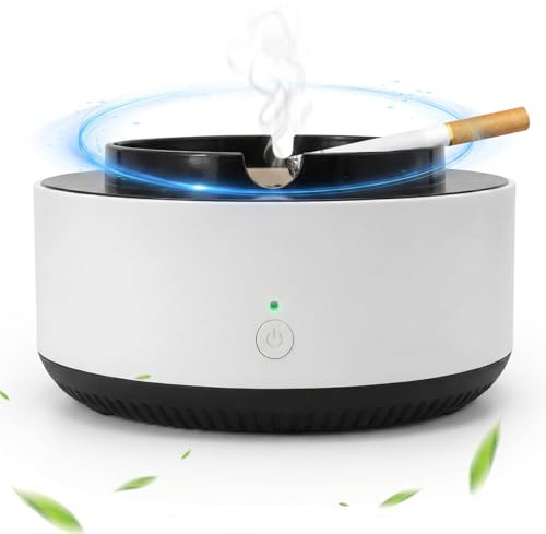 2 in 1 Air Purifier Ashtray Trays, Smart Electronic Air Smokeless Ashtray with Filter, Flame Retardant, High Temperature Resistant for Home Office Indoor Outdoor