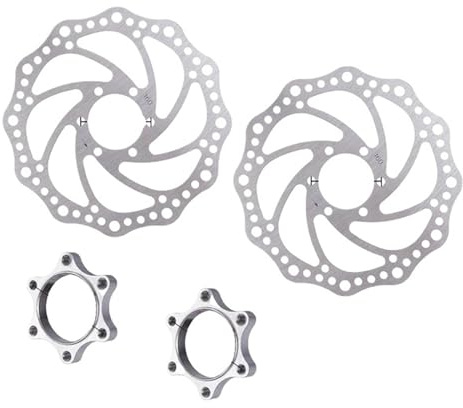 Bicycle 6-Bolt Flange Adapter 48mm, 160mm Disc Brake Rotor for Freewheel Threaded Bike Hub/133(2pc 160mm)