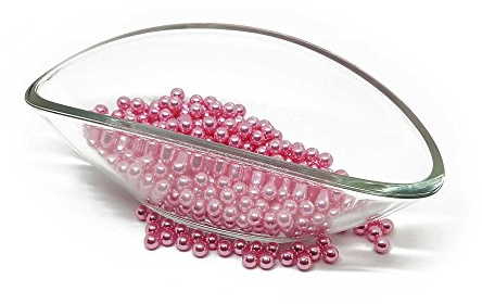 100 x Perlen 10mm ohne Loch!! - basteln Deko Dekoperlen Wachsperlen - Set Pink