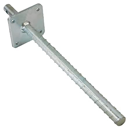 Gartenwelt Riegelsberger Premium T-Pfostenträger aus Stahl galvanisch verzinkt Riffeldolle Ø30mm Dorn Ø25mm zum Einbetonieren für Pfosten 11-14 cm sehr stabile Ausführung