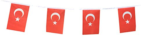 Bandiera della Turchia, piccola, mini bandiera turca, decorazioni per sfilate, feste, aule, giardini e festival (Turchia)
