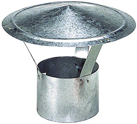 SOMBRERO EXTRACTOR DE HUMO ESTUFA DE LEÑA GRIS GALVANIZADO 300MM (MILÍMETROS) IDEAL ESTUFAS CHIMENEAS HOGAR PISO MASIA CORTIJO