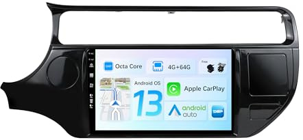JOYX Android 12 Bilradio 2 Din Kompatibel KIA K3 Rio (2011-2017) - [4G+64G] - Inbyggd DSP/Carplay/Android Auto - GRATIS kamera - Stöd BT5.0 DAB Ratt 4G WiFi 360-Camera Snabbstart -9 tum