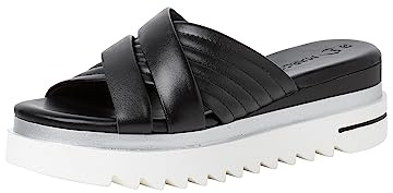 MARCO TOZZI Damen Pantolette, Keilabsatz, weiches FEEL ME Fußbett, aus hochwertigem Leder, ideal für Business und Freizeit