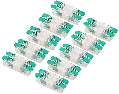 10 Stück 2-in-2-Out Drahtverbinder Kupferkontakt Schneller Kompakter Drahtleiterverbinder für 0,5 Bis 6 mm² 10 Bis 20 AWG