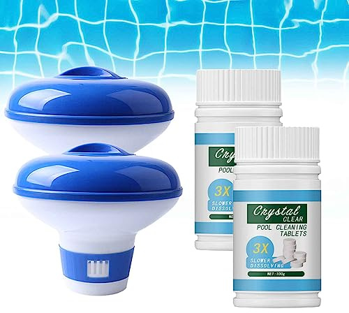 RefreshPool Quick Pool Reinigungstablette, Schnelle Poolreinigungstablette, Quick Pool Cleaning Tablet, Magic Pool Cleaning Tablet, Crystal Clear Pool Cleaning Tablets (2 Set)