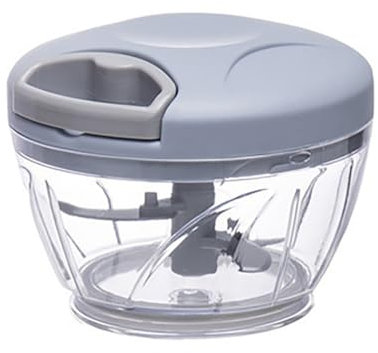 Zwiebelzerkleinerer manuell,Zwiebelzerkleinerer 900ML,Zwiebelzerkleinerer,Zwiebelzerkleinerer mit Kabel,Multifunktionaler Küchen-Gemüsezerkleinerer manuell (blau, 500ML)