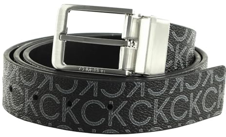 Calvin Klein Gürtel Belt Giftset CK Adj/Rev Vital Belt 35MM W95 Black/Classic Mono schwarz wendbar