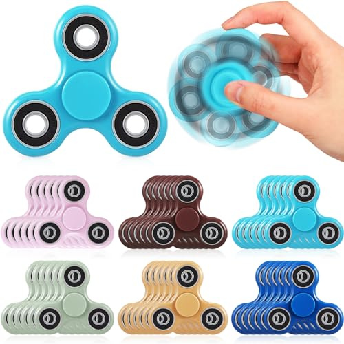 Silipull Fidget Spinner Toy Bulk Sensory Fidget Toy for Kids Adults Favors Classroom Prizes Gift Bag Fillers Stress Relief(Morandi,6 Pcs)