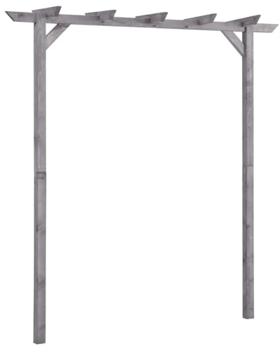 ARKEM Garten-Pergola Grau 200x40x205 cm Imprägniertes Kiefernholz TerrassenüBerdachung Freistehend -Pergola Grillpavillon Holz