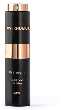 Hover No More - Toilet Seat Sanitiser, Air Freshner & Odour Eliminator Toilet spray - Your perfect, On The Go, Travel Accessory Gift for her - Luxury Fresh Scent