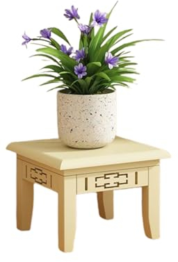 IOEDHW Bambus-Pflanzenständer-Hocker, modernes, einfaches Pflanzen-Blumentopf-Regal, bodenstehendes Innen-Wohnzimmer, mehrschichtiges Massivholz-Blumentisch, Sukkulenten-Regal für Wohnzimmer, Balkon,