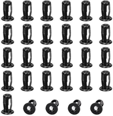 Sweet 25 tuerca de gato huecas M4, anclajes de pared huecos, tuercas de pétalo, tornillos de anclaje, broca Phillips ciega, vástago hexagonal para hierro de pared hueca