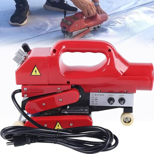 RESKIU 800W Geomembrane Welding Machine - Sealing HDPE EVA PVC Film Welder for Efficient Welding - Plastic Membrane Hot Wedge Welder,Temperature and speed adjustable,15CM