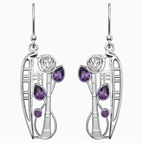 Silver Charles Rennie Mackintosh earrings Nairn 387