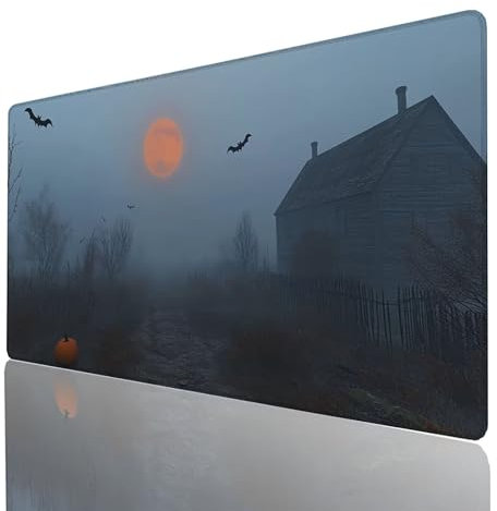 Alfombrilla Ratón Luna, Alfombrilla Gaming Cabina, Impermeable Tapete Escritorio 1400x600x3mm Compatible con Raton Inalambrico y Teclado Inalambrico, Mousepad para Portatil Regalo Hombre GYL-4270