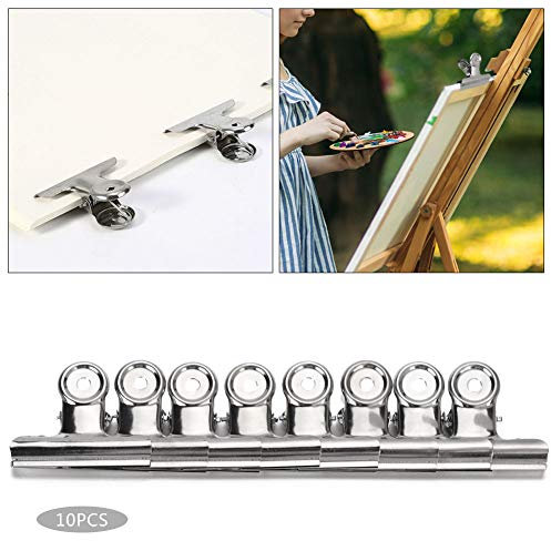 Clips Photo en Acier Inoxydable, Clips Muraux avec Trompes en Métal, 10 pièces pour Planche à Dessin