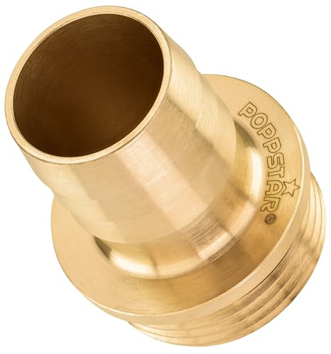 Poppstar slangkoppling 1 tum yttergänga (33,24 mm) till 1 tum slangkoppling (25mm), mässing med infattning och o-ring