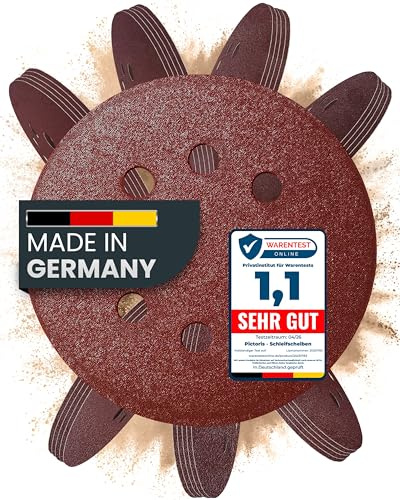 PICTORIS Schleifpapier 125mm Klett Komplett Set – Exzenterschleifpapier mit langer Standzeit, starker Haftung & reduzierter Vibration dank einzigartiger Klettschicht | Made in Germany | Korn 40-400