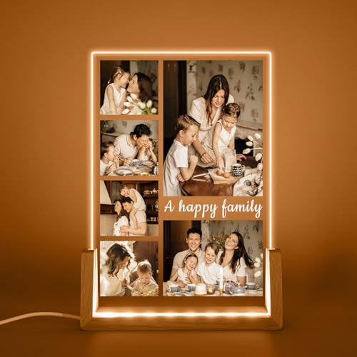 Personalisierte Lampe mit Foto -Personalisierter Bilderrahmen mit Foto- Couple Geschenke für Jahrestag - Led Bild Personalisiert Geschenke Frauen und Männer (Stil 10)