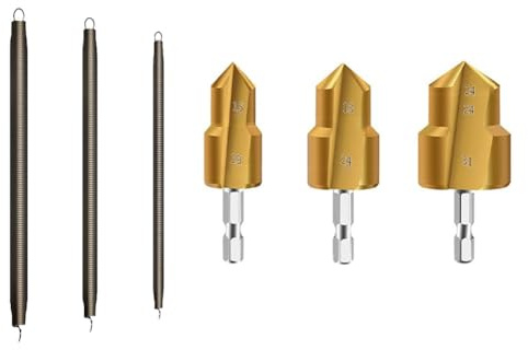 Piegatrice per tubi a molla con punte per trapano a gradino per la riparazione rapida di tubi in PVC/PPR