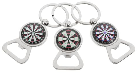 Didiseaon 3pcs Creative Metal Dartboard Keychain with Beer Bottle Opener Key Rings for Men Women Backpack Decorations Christmas Birthday Gifts for for for for for for