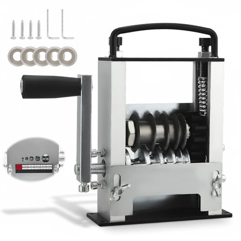 Cable Stripper Machine, Wire Stripping Machine with 6 Channels & 5 Blades for 3-17MM Scrap Copper Wire, Electric & Manual Wire Stripper Tool for DIY Cable Copper Wire Recycling