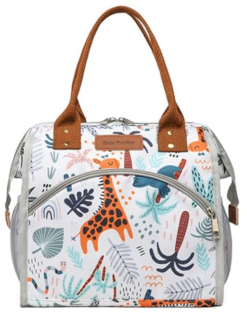Borsa per mamma con stampa giraffa con ampio spazio facile organizzazione da viaggio per pannolini facile da trasportare per accessori per bambini Pannolino di grande capacità per mamma motivo giraffa