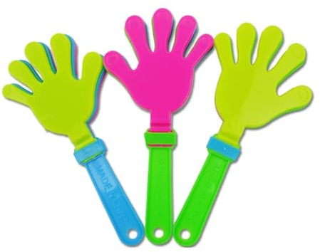 WSQHAO 15Pcs Colorful Hand Clapper Concert Party Cheering Props Clap Your Hands Small Clapping Toy pour Fêtes