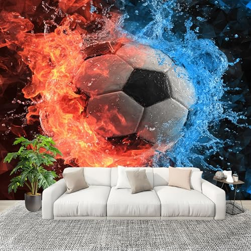 Papel Pintado Panorámico 400x280 cm Tema Deportivo DiseñO de FúTbol Fotomurales Tejido No Tejido Decoración de Habitaciones y Salones Habitación Niño Ciencia FiccióN Poster Murales Panorámica