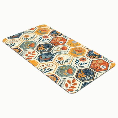 Comart - Tappeto Cucina Gaya - Assorbente Antiscivolo - 60x100cm Piastrelle