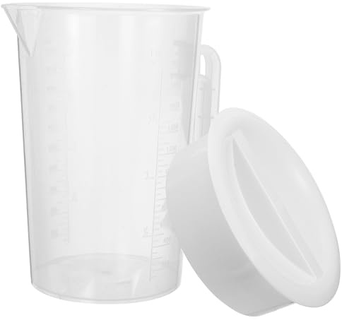 PERSELOSO Jarra de Agua de Plástico con Tapa y Escala Graduada de 2l para Jugo y Té Helado, Vaso Medidor Adecuado para Hidratación Diaria y Reuniones Formales