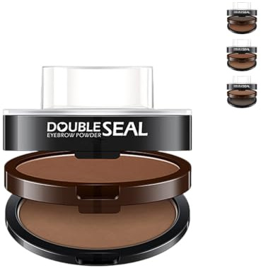 Browfi Eyebrow Stamp Kit with Smudge-Proof Powder & Stencil, Waterproof Eyebrow Stamp Set, Beginner-Friendly & Easy-to-Use Press Design, Natural Eye Makeup ，Light brown + light brown