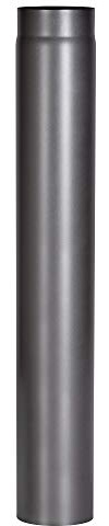 FIREFIX RD150/1 ugnsrör av 2 mm tjockt stål (rökrör) i 150 mm diameter, för eldstäder och eldstäder, senotterm, mörkgrå, 1000 mm lång