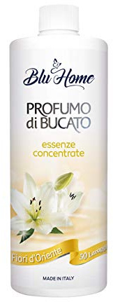 Blu Home Profumo per BUCATO, Essenza Profuma Bucato, Essenza Bucato a Lunga Durata, Super Concentrato per Lavatrice (500 ml (Confezione da 1), Fiori d'Oriente)