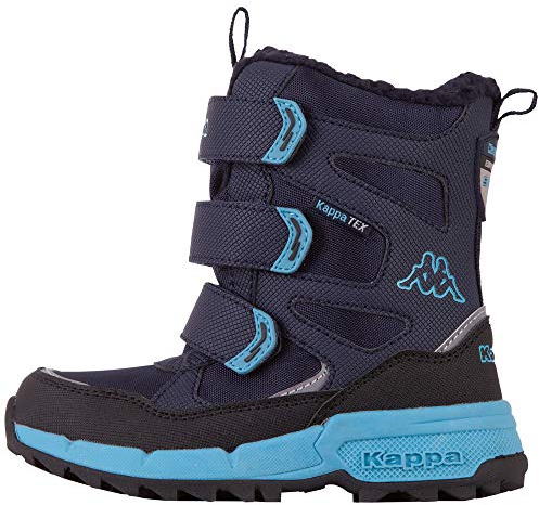 Kappa unisex barnstövlar vintersko fodrad svart 260902K, 6766 marinblå turkos, 33 EU