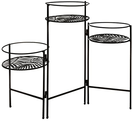 Atmosphera - Set de 3 Portes Plantes - métal - Noir