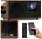 auna Silver Star Mini - Internetradio, WLAN Radio, Two Internet DAB+/FM Radio, Webradio mit WiFi, BT, TWS Speaker, Dunkelbraun