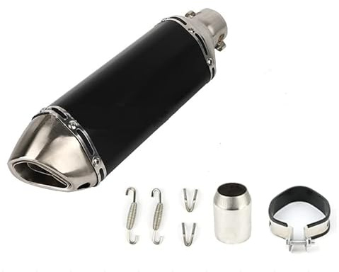 38-51mm Auspuff Schalldämpfer für Motorrad mit abnehmbaren DB Killer | Kleiner Sechskant Schräger Auspuff Endschalldämpfer,Universal-Passform für Street Bike Motorrad Roller Yamaha Suzuki