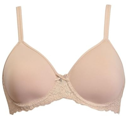 SIèLEI Reggiseno con Coppe Spacer E Ferretto Un Fascia Morbido Pizzo Attuale e Malizioso Elegante E Raffinato Allure Art 2686 (C, Cipria, 4)