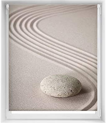 Blindecor Easy Rollo ohne Bohren, Bedruckt, lichtdurchlässig, Digitaldruck, Relax, 130 x 150 cm (Breite x Höhe), Stoffgröße 127 x 145 cm, Muster Easyfix Relax